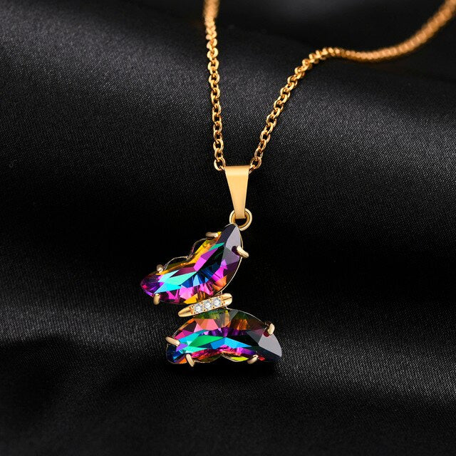 Stainless Steel Holy Butterfly Adjustable Necklace