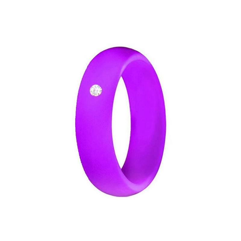 Silicone Cubic Zirconia Ring