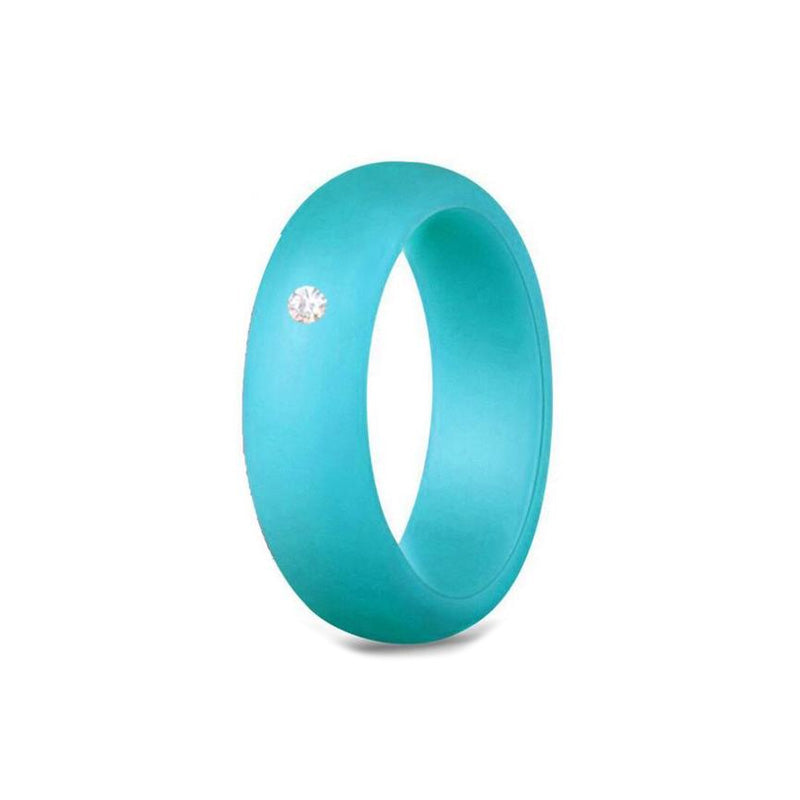 Silicone Cubic Zirconia Ring