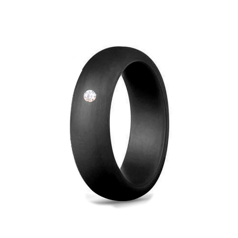 Silicone Cubic Zirconia Ring