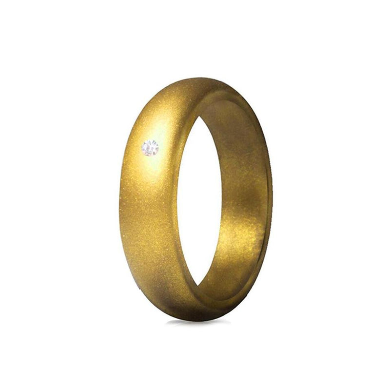 Silicone Cubic Zirconia Ring