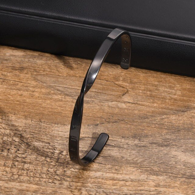 Stainless Steel Viking Centre Twisted Cuff