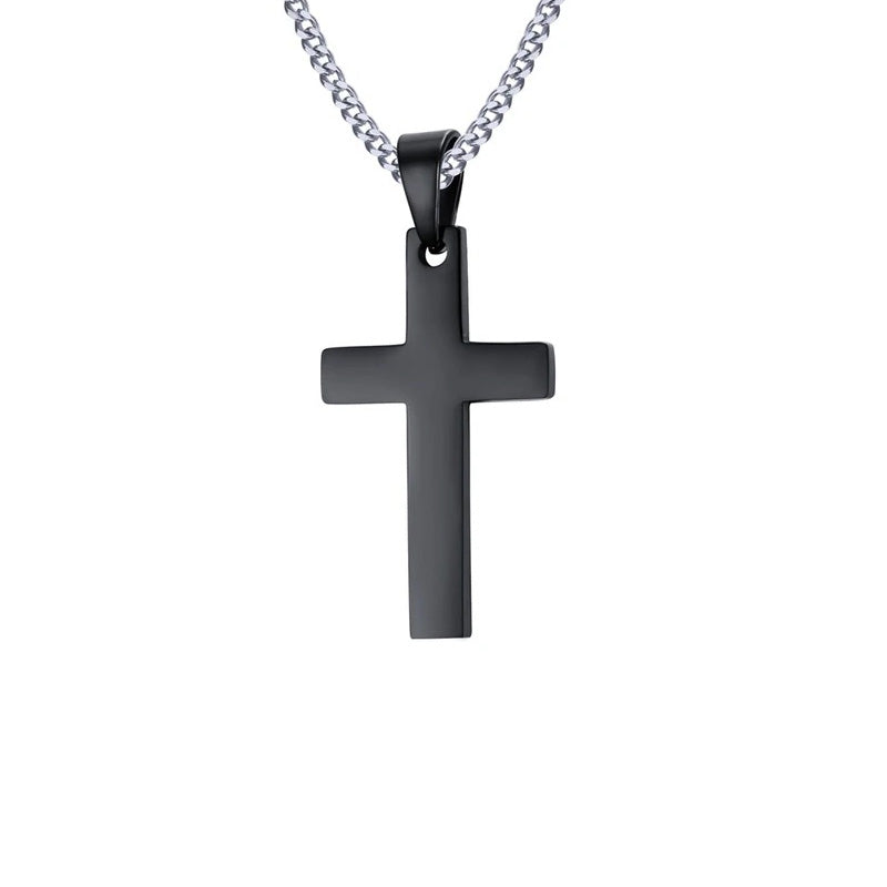Stainless Steel 20mm x 35mm Jesus Cross Necklace