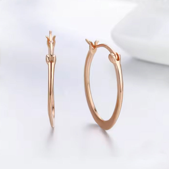 Sterling Silver Classic Big Circle Hoop Hypoallergenic Earrings