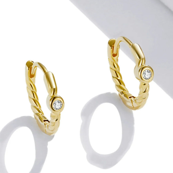 Sterling Silver French Style Huggie Hypoallergenic Earrings