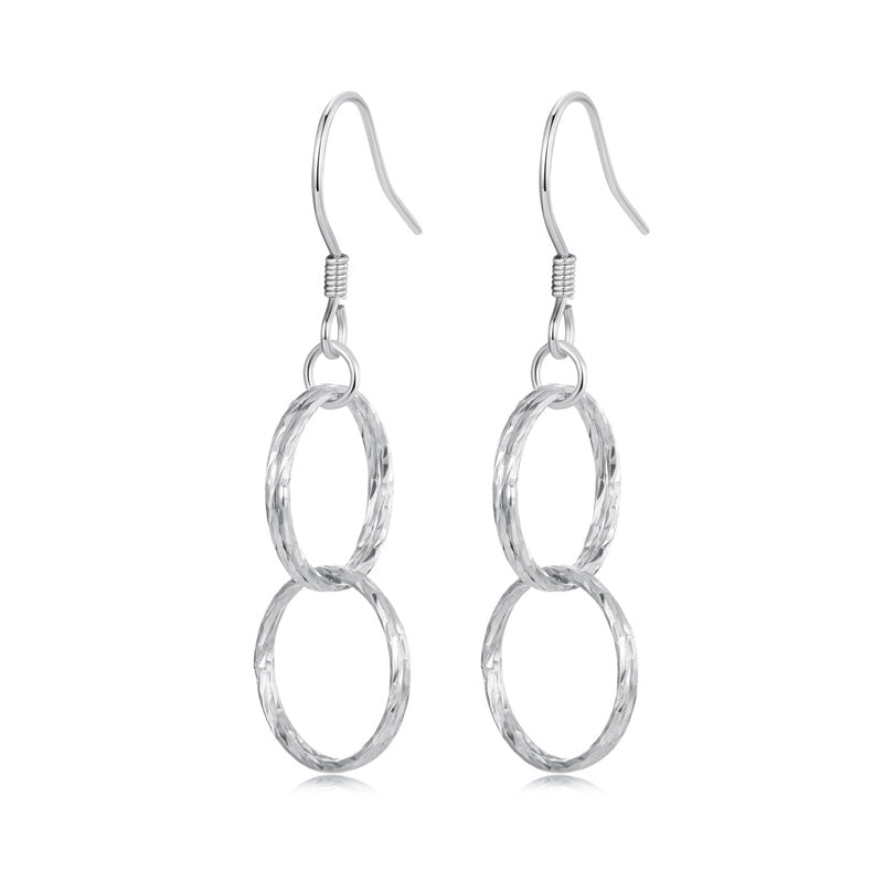 Sterling Silver Elegant Double Hook Hypoallergenic Earrings