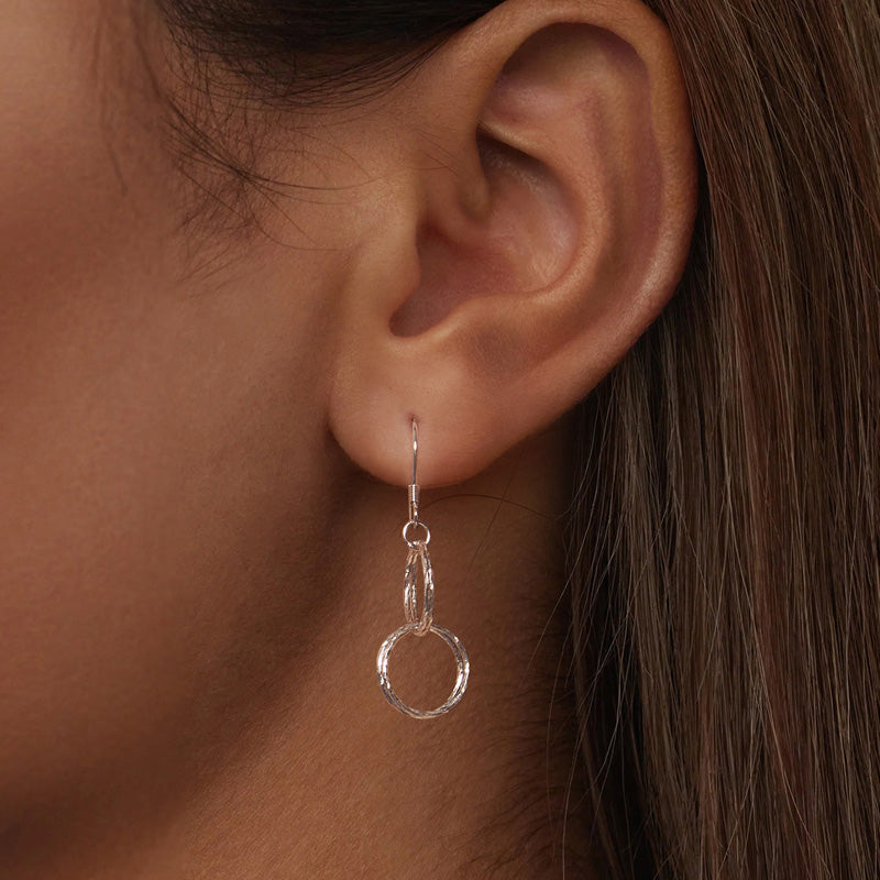 Sterling Silver Elegant Double Hook Hypoallergenic Earrings