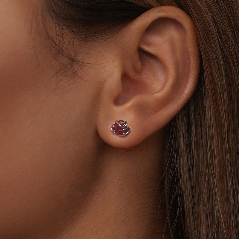 Sterling Silver Dainty Flower Stud Hypoallergenic Earrings