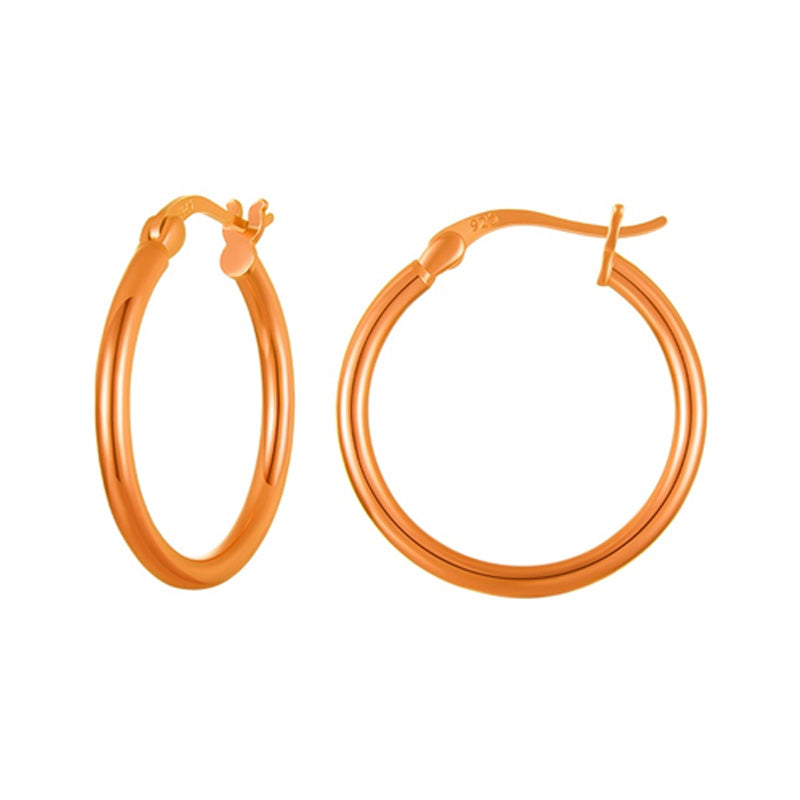 Sterling Silver Classic Coloured Circle Hoop Hypoallergenic Earrings