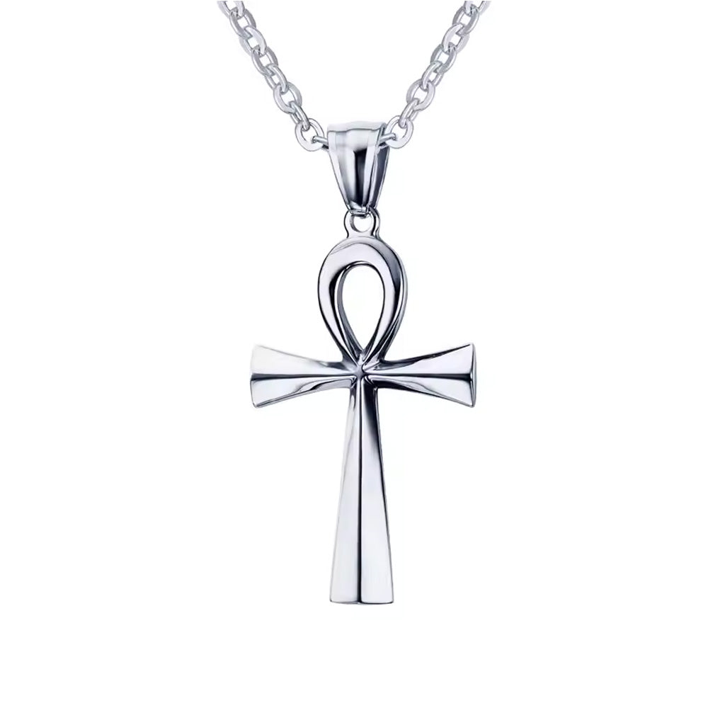 Stainless Steel Ankh Cross Necklace