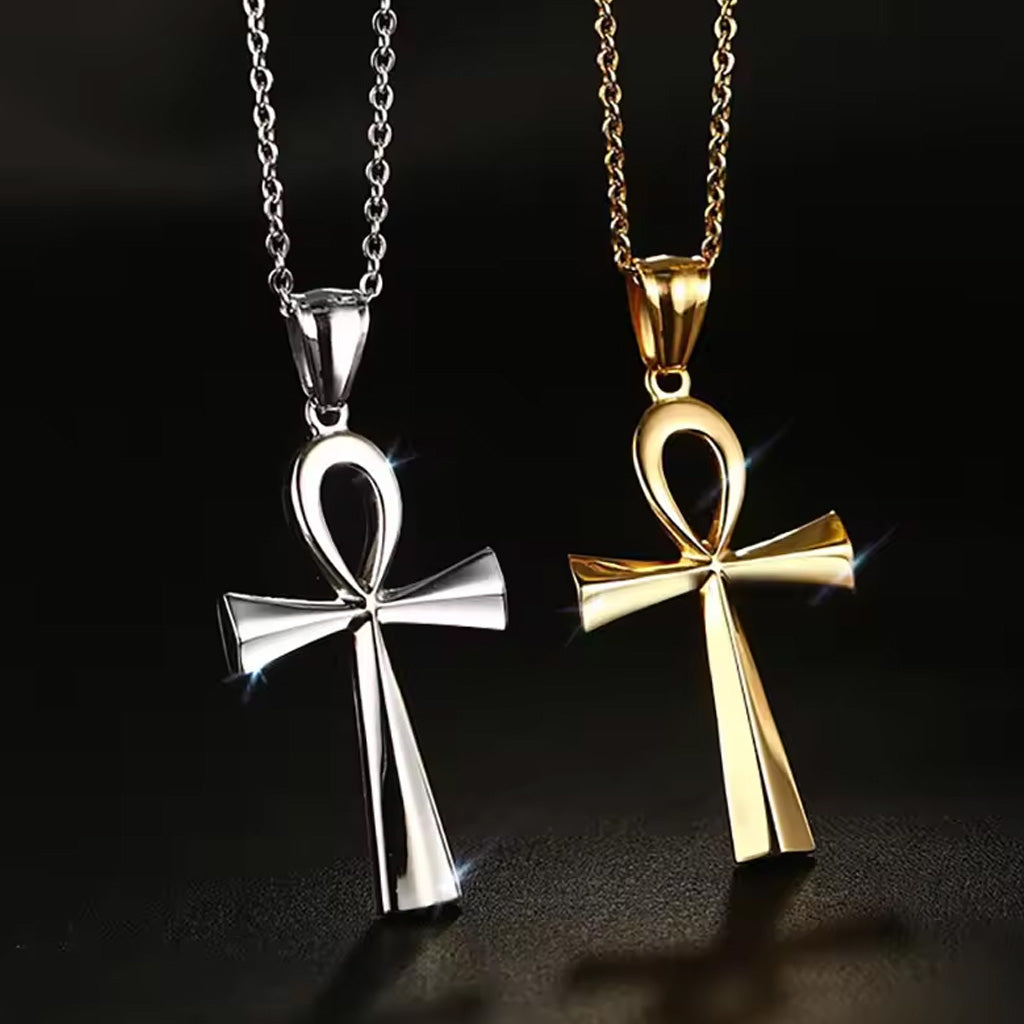 Stainless Steel Ankh Cross Necklace