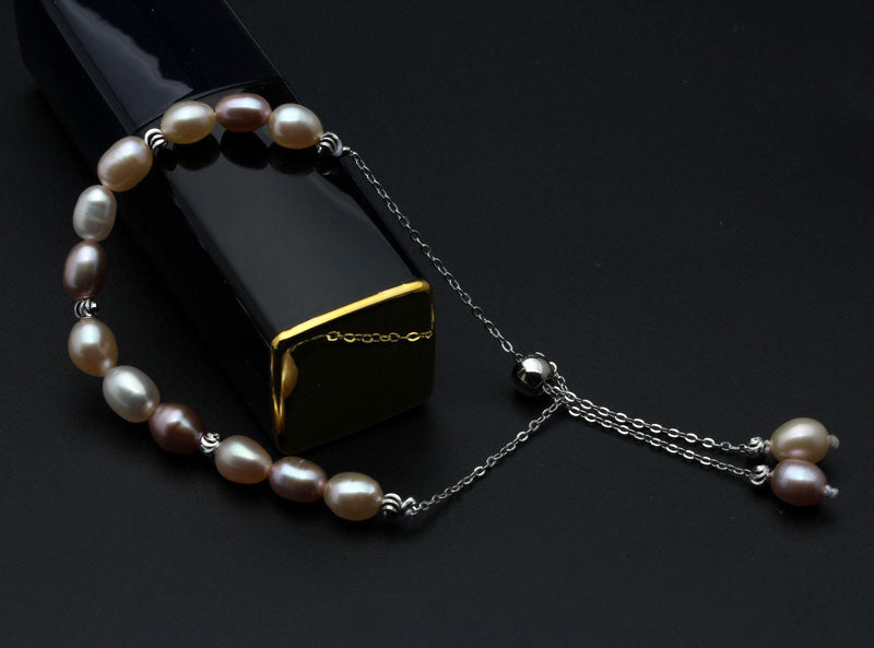 Sterling Silver Pearl Beads Hypoallergenic Bracelet - Various