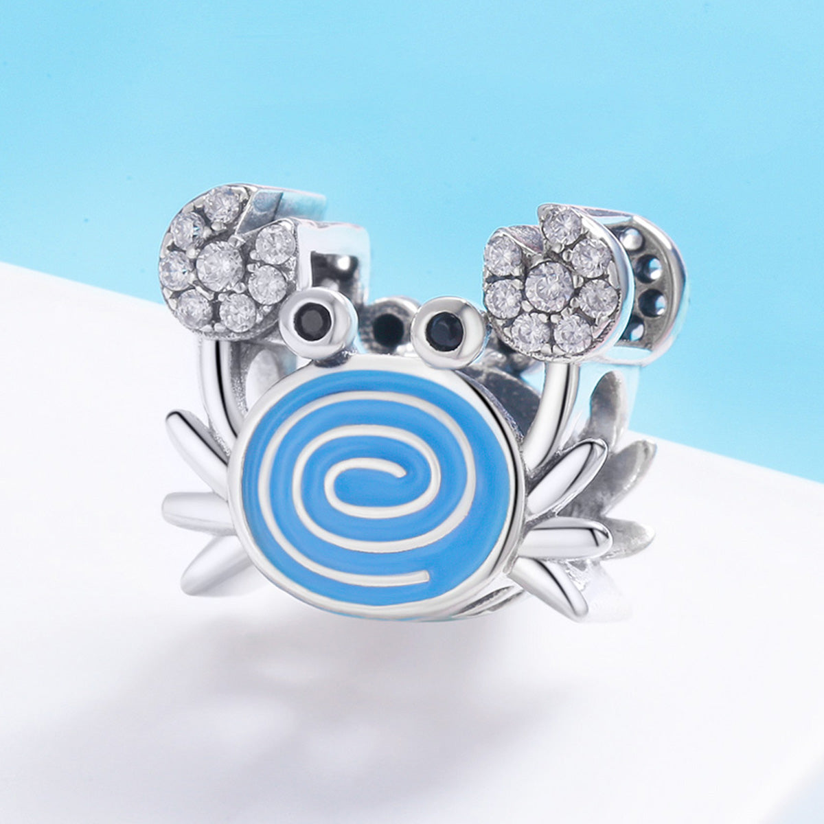 Sterling Silver Crab Hypoallergenic Bead Charm