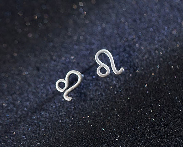 Sterling Silver 12 Signs Of The Zodiac Hypoallergenic Stud Earrings