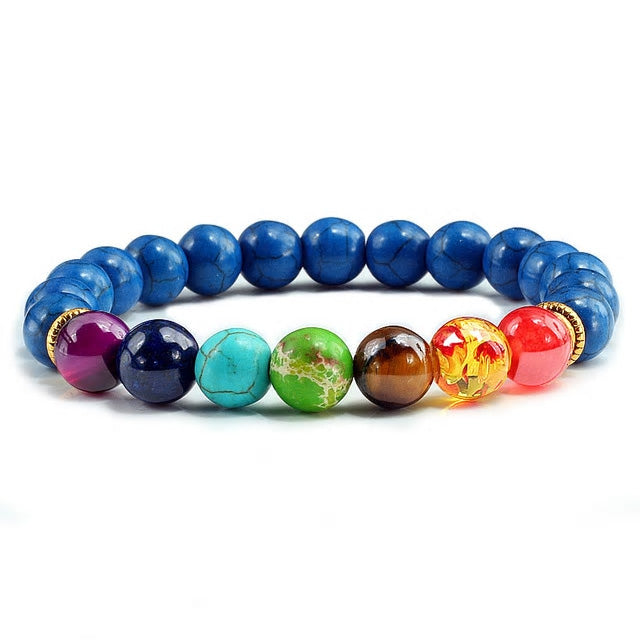 7 Chakras Healing Balance Elastic Bracelet - Various