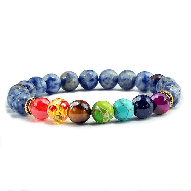 7 Chakras Healing Balance Elastic Bracelet - Various