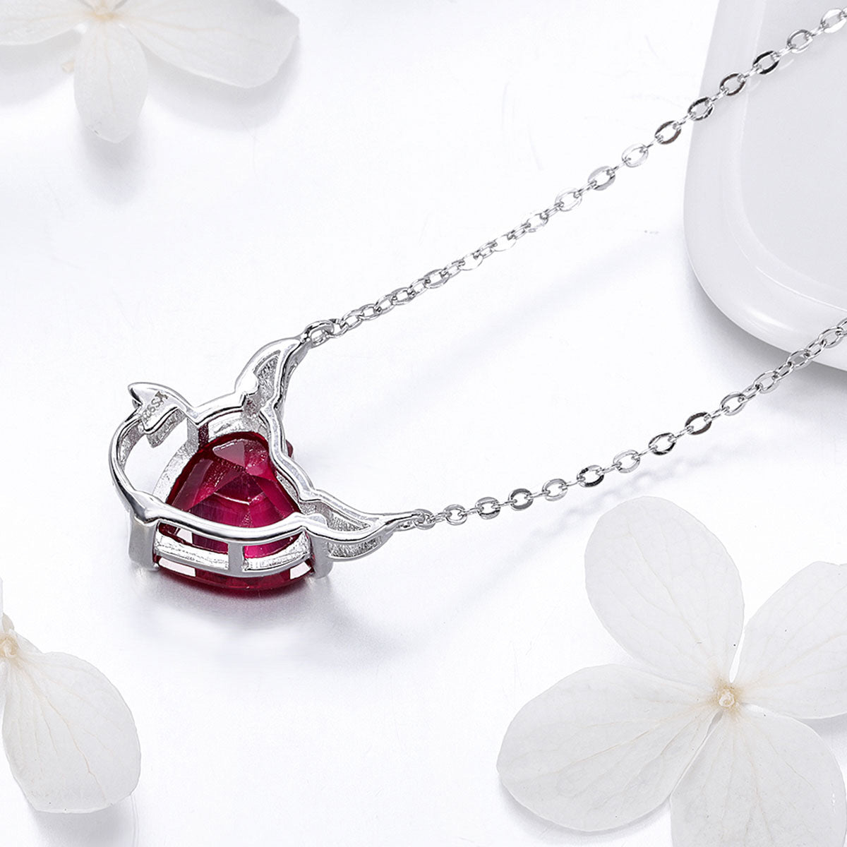 Sterling Silver Devil's Heart Hypoallergenic Necklace