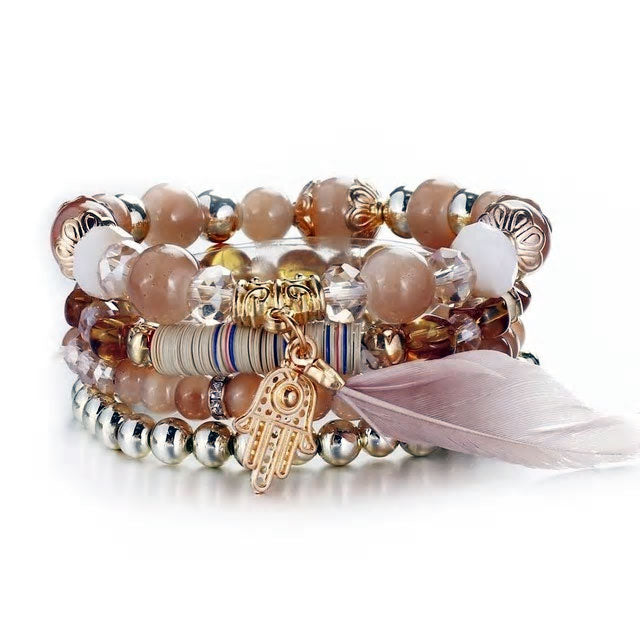 Fatima's Palm Multi-Layer Beaded Bracelet - Various