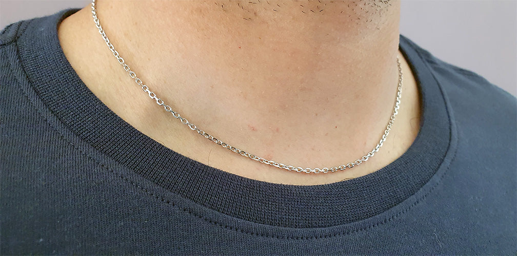 Sterling Silver Cable Chain Hypoallergenic Necklace