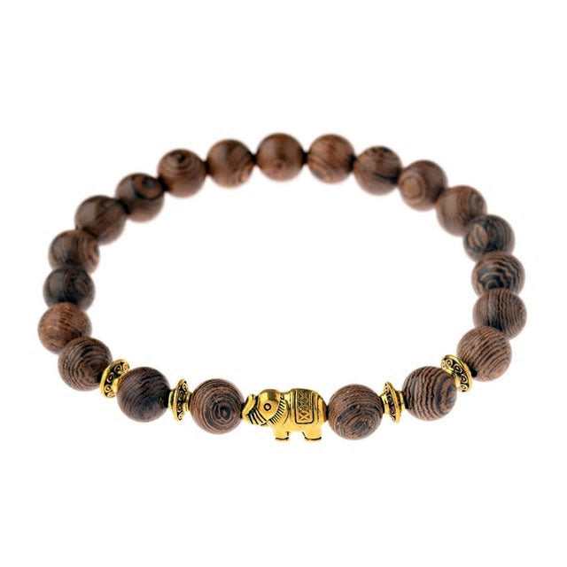 Natural Wood Beaded Bracelet - Various