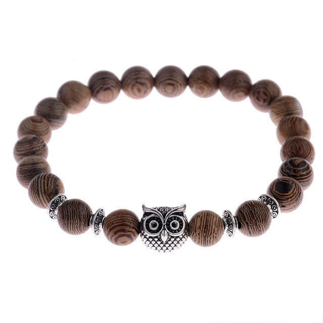 Natural Wood Beaded Bracelet - Various