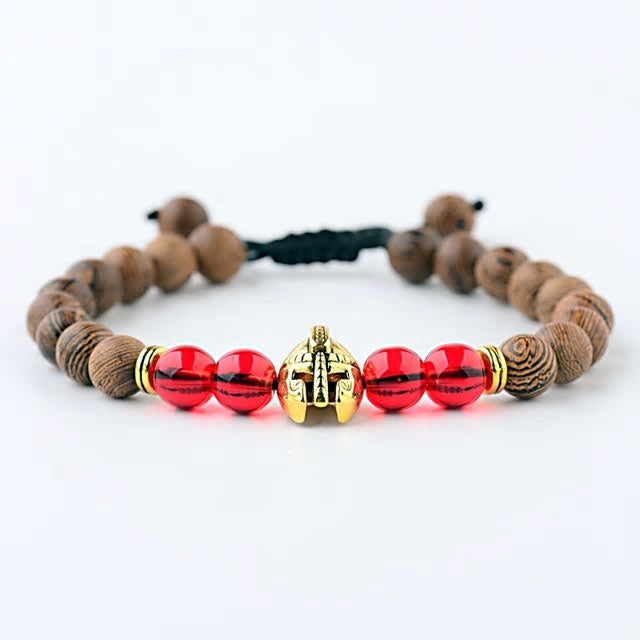 Natural Wood Bead War Bracelet - Various