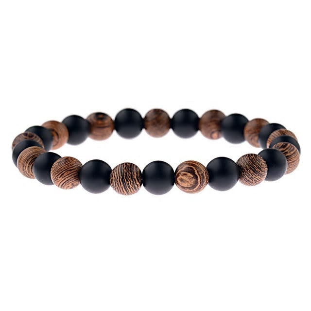 Natural Wood Bead Adjustable Bracelet - Various