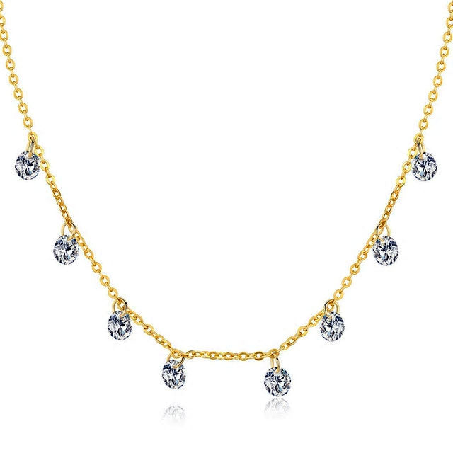 Sterling Silver Dazzling Cubic Zirconia Hypoallergenic Necklace