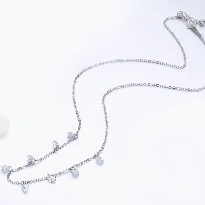 Sterling Silver Dazzling Cubic Zirconia Hypoallergenic Necklace