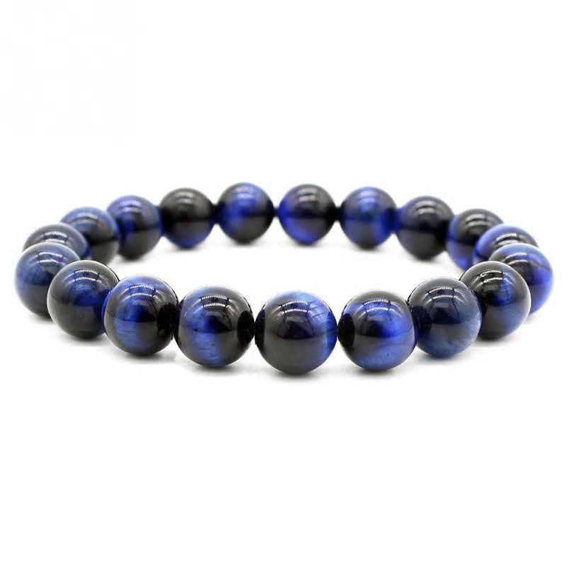 6mm/8mm/10mm/12mm Natural Blue Tigers Eye Stone Bracelet