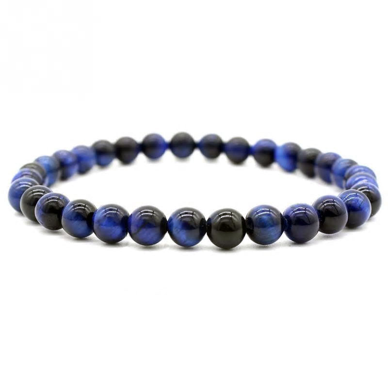 6mm/8mm/10mm/12mm Natural Blue Tigers Eye Stone Bracelet