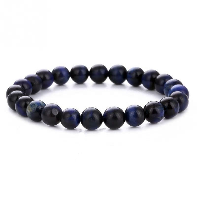 6mm/8mm/10mm/12mm Natural Blue Tigers Eye Stone Bracelet