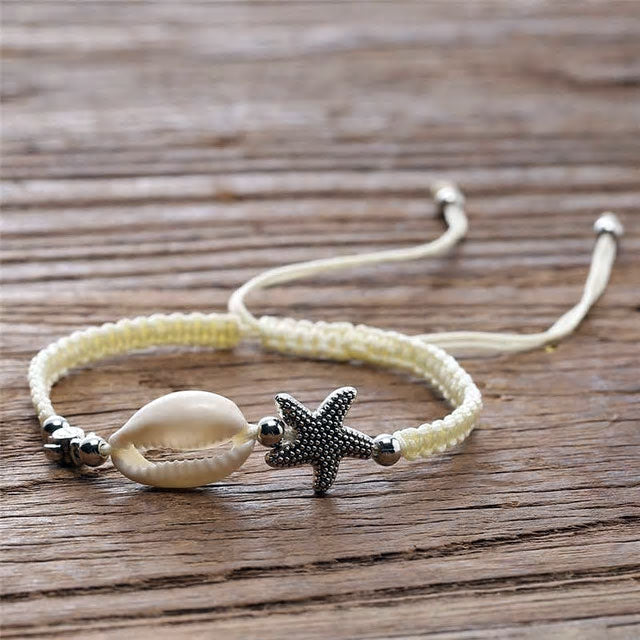 Coastal & Shell Rope Bracelet