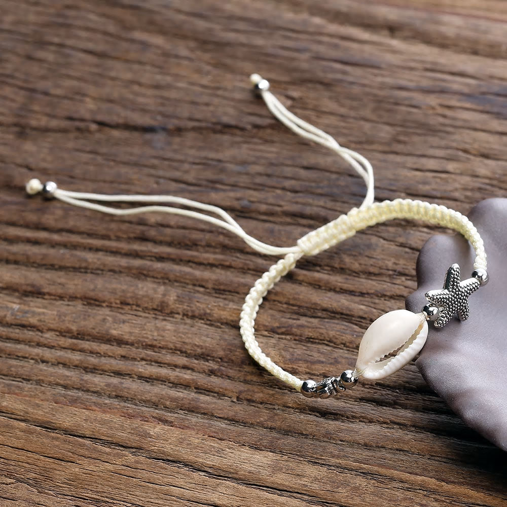 Coastal & Shell Rope Bracelet