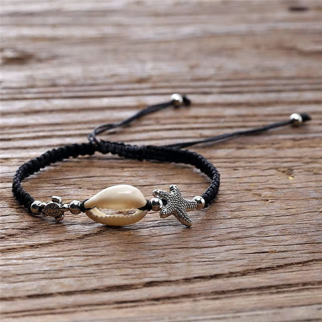 Coastal & Shell Rope Bracelet