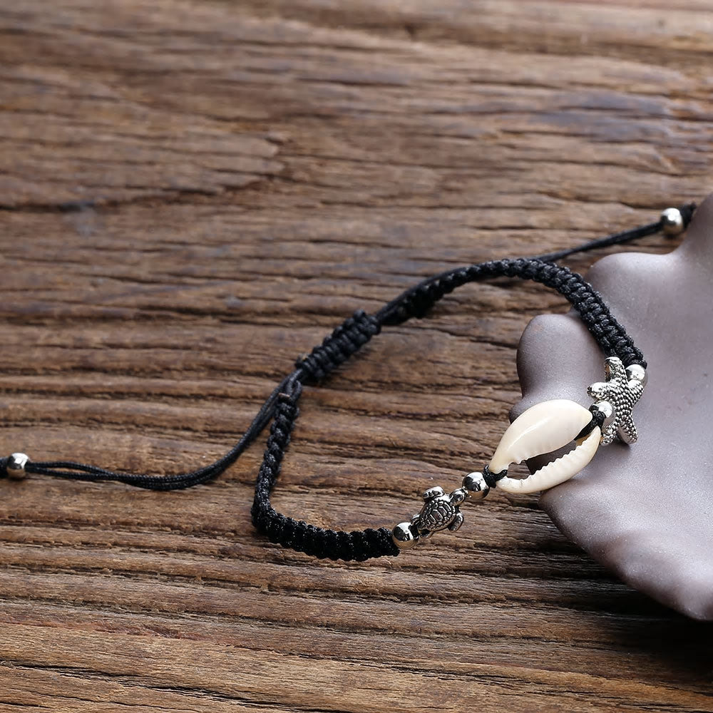 Coastal & Shell Rope Bracelet