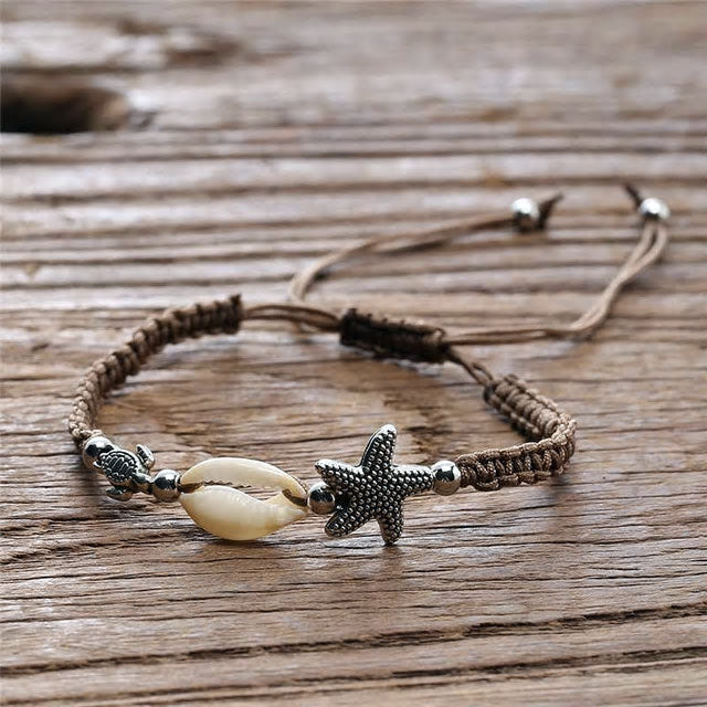 Coastal & Shell Rope Bracelet