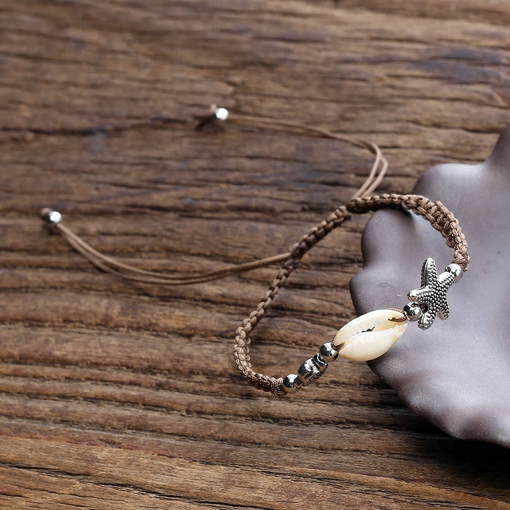 Coastal & Shell Rope Bracelet