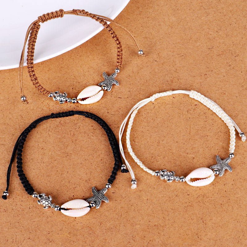 Coastal & Shell Rope Bracelet