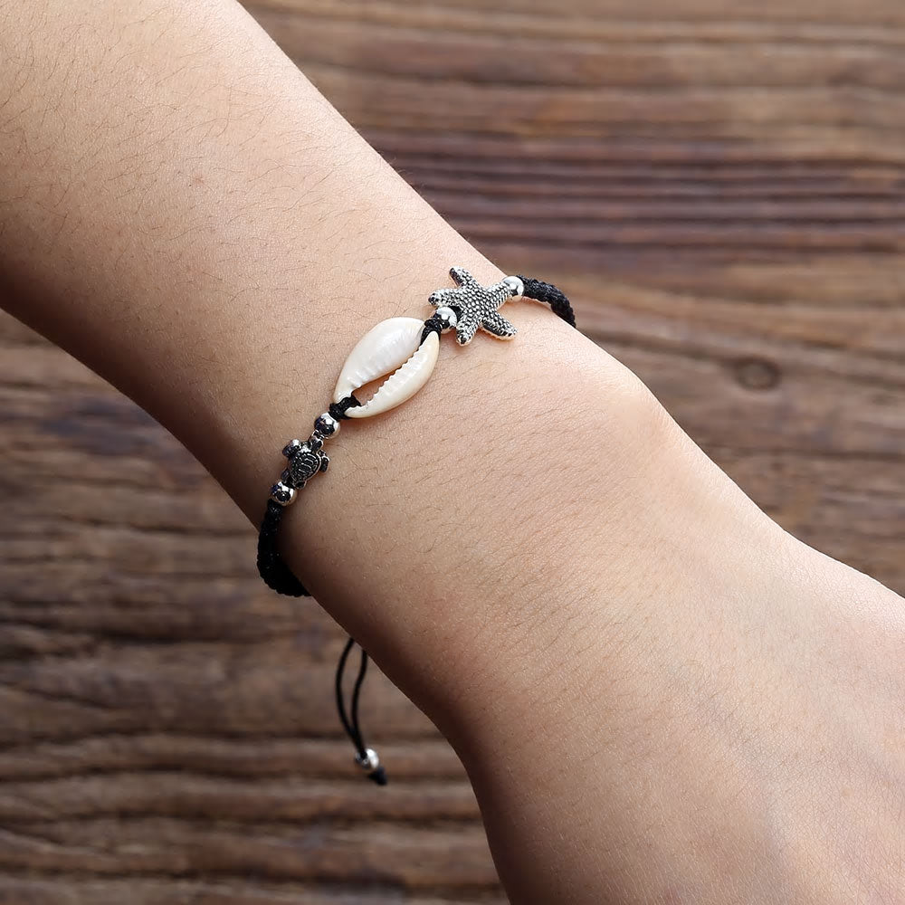Coastal & Shell Rope Bracelet