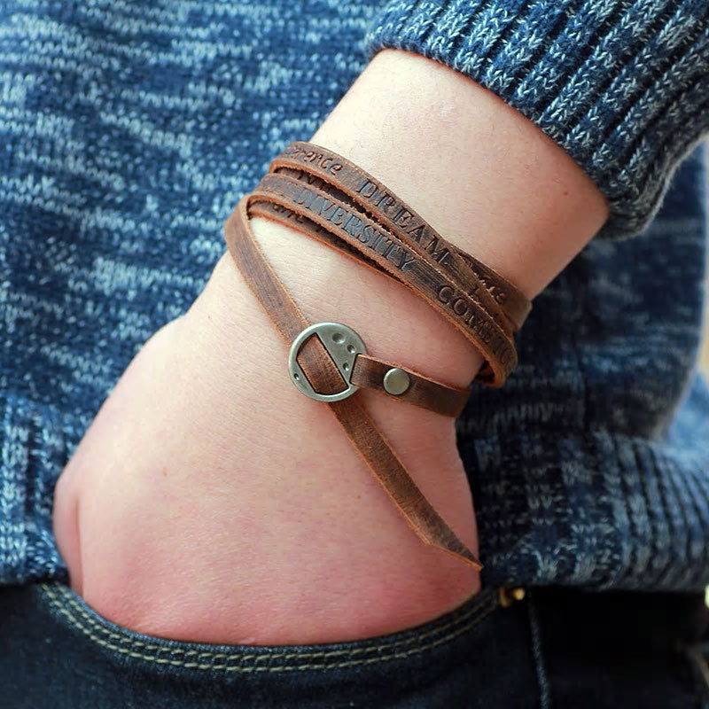 Vintage Bohemian Multi-Layer Leather Wrap Bracelet