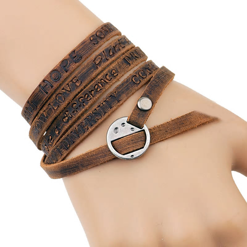 Vintage Bohemian Multi-Layer Leather Wrap Bracelet