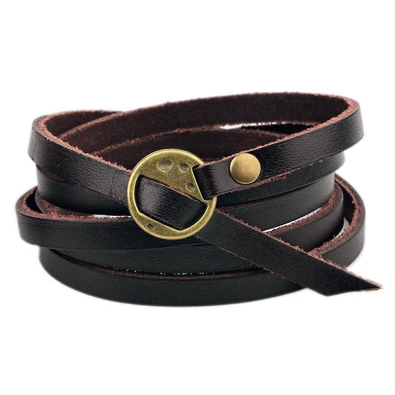 Bohemian Leather Wrap Bracelet