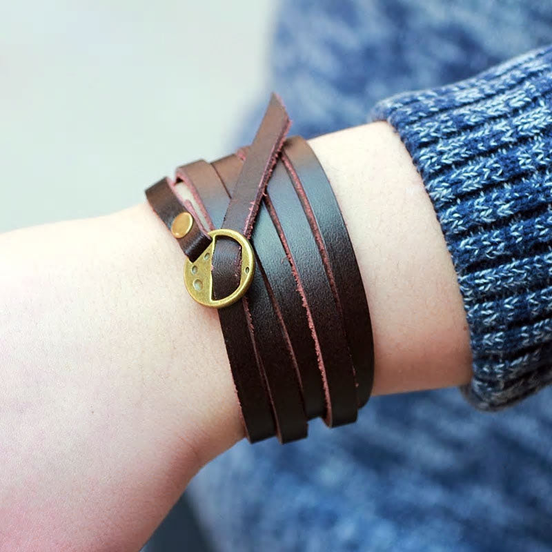 Bohemian Leather Wrap Bracelet