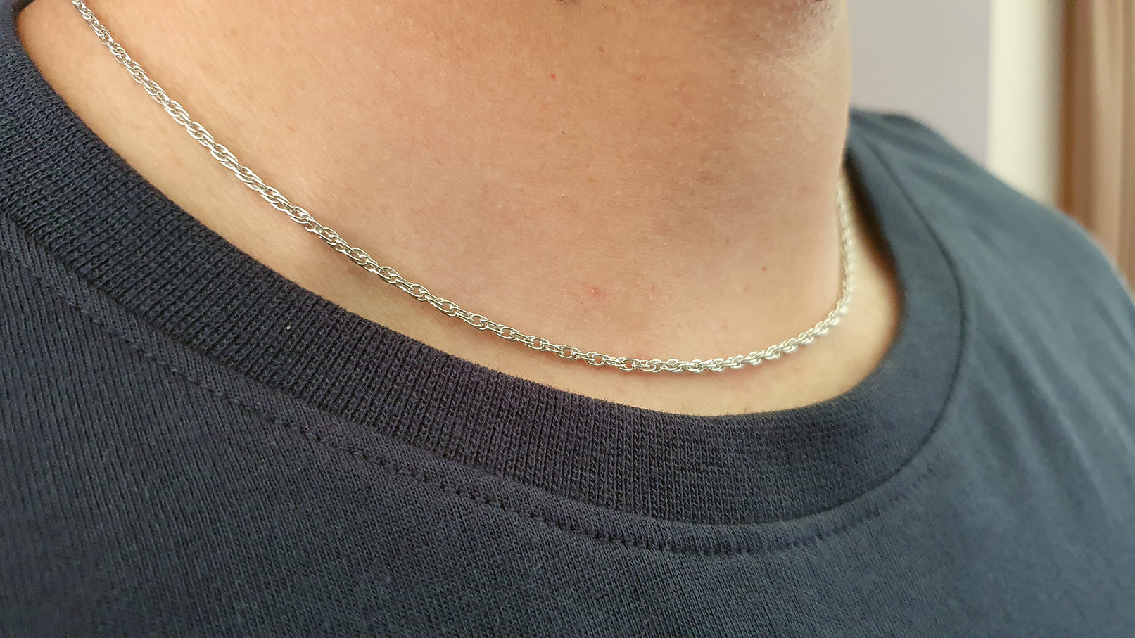 Sterling Silver Prince Of Wales Chain Hypoallergenic Necklace
