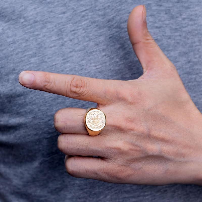 Stainless Steel St. Michael The Archangel Medal Ring