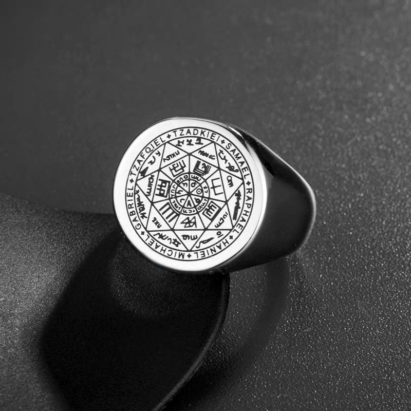 Stainless Steel St. Michael The Archangel Medal Ring
