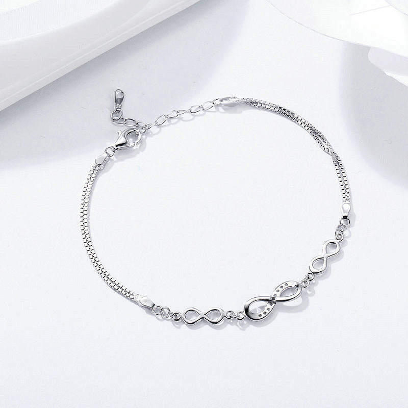 Sterling Silver Infinity Love Hypoallergenic Bracelet