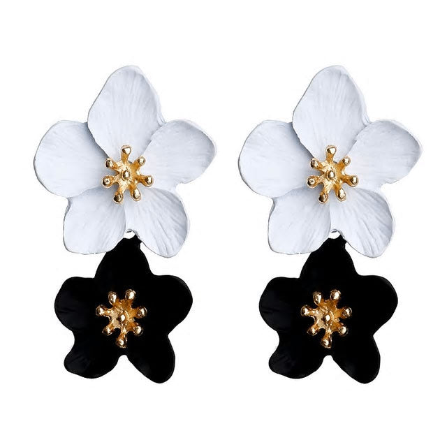 Big Double Flower Earrings