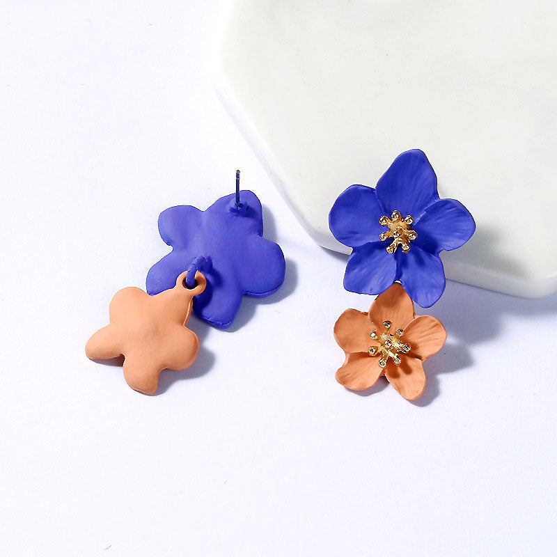 Big Double Flower Earrings